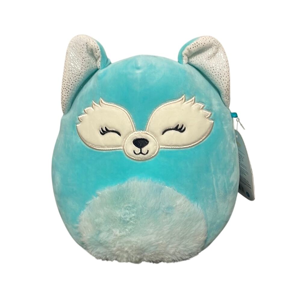 Squishmallows Dabney the Fox 10" Wildlife Squad 2022 Teal Glitter Ears NWT